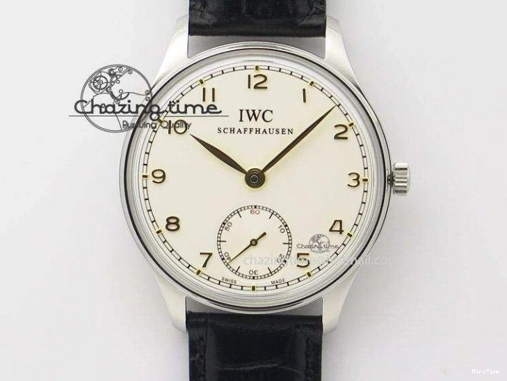 MIROTIME 0322 Sustainable Portuguese IW545408 White Dial ZF 1:1 Best Edition On Dark Blue Leather Strap 7335